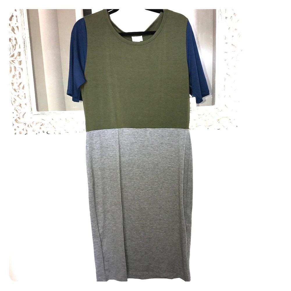 BNWT LuLaRoe Colorblock Julia Dress Size XL